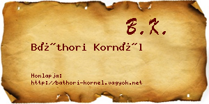 Báthori Kornél névjegykártya